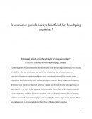 Is Economic Growth Always Beneficial for Developing Countries?