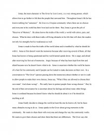 the giver essay