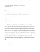 Gcse Physics Coursework - Resistance of a Wire Coursework