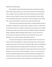 essay on decision making