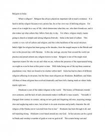 religion in india research paper essay about religion