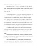 William Shakespeare's Lofe,words, and the Globe Theater