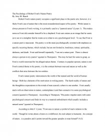 Реферат: Nature In Robert Frost Poems Essay Research Реферат: Nature In Robert Frost Poems Essay Research