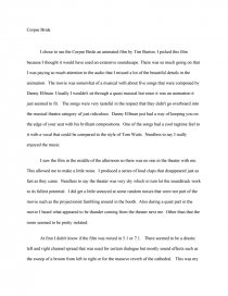 corpse bride analysis essay corpse bride analysis essay