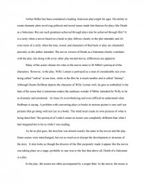 essay on death of a salesman