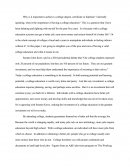 Value of a College Education