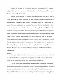 Bartleby the scrivener research paper topics