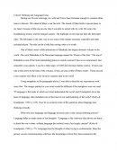 Critical Thinking and Language Essay