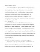 Operations Management and Ethics