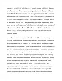 feminist theology essay theology essay