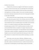 Final Paper African Americans