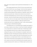 What Were the Consequences of the First World War for the British People 1914 - 1924?