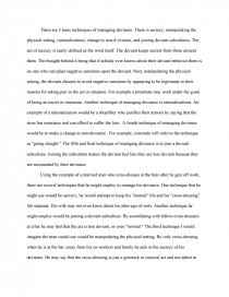essay on deviance love my
