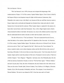 High School Argumentative Essay Examples Zoom Zoom Zoom How To Use A Thesis Statement In An Essay also Health Promotion Essays The Last Samurai Essay Thesis Statements For Essays
