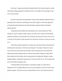 problem solving essay