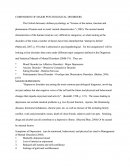 Comparison of 4 Major Psychological Disorders
