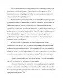 Statement on Professionalism