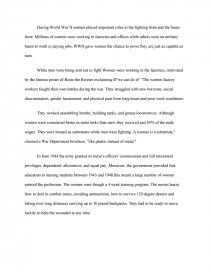 women roles in world war 2 essay world war 2 essay
