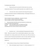 Psychopharmacology Worksheet