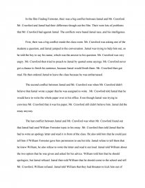 finding forrester essay question