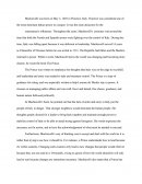 Reflection on Machiavelli