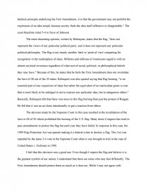 supreme court ruling on flag burning texas v johnson arguments