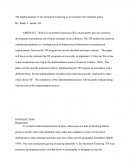 The Implementation of Tax Increment Financing