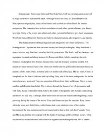 romeo and juliet movie comparison essay