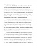 Effects of Women in the Workplace