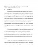 A Research on Teaching Extensive Writing