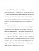 Banking Industry Marketing Tools and Customer Service Evaluation