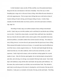 of mice and men essays