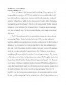 The Effects on American Politics from the Election of 1912