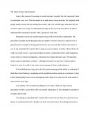 The Nature of Logic and Perception