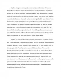 Political Science Essays Essay Preview Napoleon Bonaparte Villain Or Hero Classification Essay Thesis Statement also Best Business School Essays Napoleon Bonaparte Villain Or Hero Essay Old English Essay