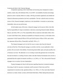 Role of the Financial Manager