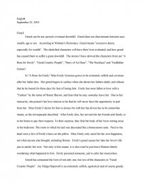 greed essay