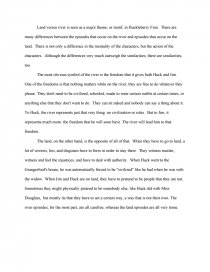 essay on huckleberry finn