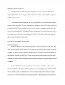 Managerial Theories of the Firm