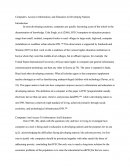 Computers, Access to Information, and Education in Developing Nations