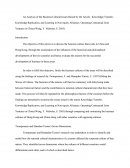 An Analysis of the Business Cultural Issues Raised by the Article; Knowledge Transfer, Knowledge Replication, and Learning in Non-Equity Alliances: Operating Contractual Joint Ventures in China (wang, Y. Nicholas, S. 2005)