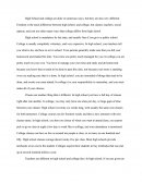 Compair and Contrast High School Vs. College