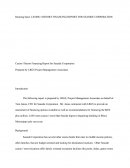 Casino / Resort Financing Report for Seaside Corporation