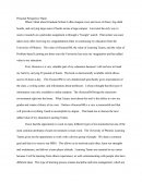 Personal Perspective Paper