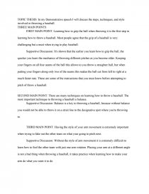 speech on baseball