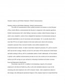 Situation Analysis and Problem Statement: Global Communications