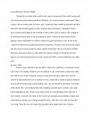 Action Research: Women's Rights