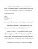 Colgate Palmolive Pak Ltd. Business Policy