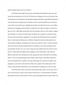Persuasive Essay Sample High School Zoom Zoom Essay On Religion And Science also Graduating From High School Essay The Book Night Is Relevant To Today Essay Politics And The English Language Essay