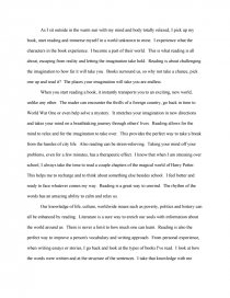 The Joy Of Reading Essay